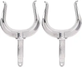 2PCS Boat Row Locks, Heavy Duty Universal Fit 12in Shaft 316 Stainless Steel Oarlock for Marine Water Raft Kayak, Crafted from polished 316 grade stainless steel