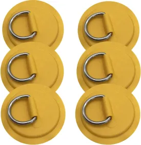 6 Pieces Stainless Steel D Rings Patch for PVC Inflatable Boat Canoe Raft Dinghy Kayak Surfboard Paddle Board