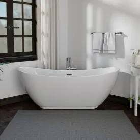 69" Freestanding Soaking Tub with Center Drain