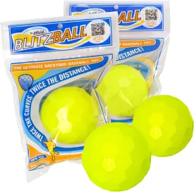 BLITZBALL Plastic Baseball (4 Pack - Official Brand) - Made in USA