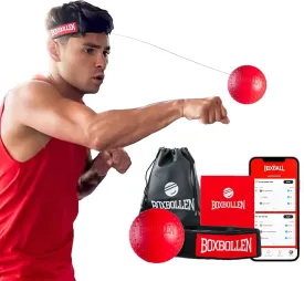 Boxbollen? Boxing Reflex Ball ?C Celebrity-Endorsed Reaction Trainer | App-Connected Punch Counter | Fun Fitness for All Ages | Improve Coordination & Agility | Ideal Gift for Home Workouts