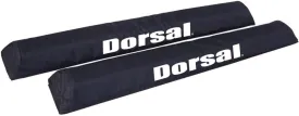 DORSAL Aero Roof Rack Pads for Factory and Wide Crossbars - Pack of 2 for Surfboards Kayaks Sups Snowboards Polyester 34" Inch Thule Yakima Style (Wide) Black