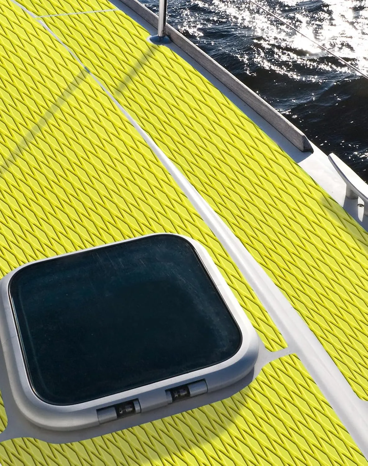 Hjdeck Universal Sufboard Pad EVA Foam Boat Flooring Decking Sheet Self-Adhesive Non-Slip Deck Grip Mat Marine Carpet for Yacht Boat Kayak Decking Golf Cart Fishing Boat RV Surfing Traction Pad