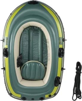 Inflatable Boats for Adults Heavy Duty 453316cm Green PVC Inflatable Two Person Rowing Boat Fishing Drifting Diving Tool