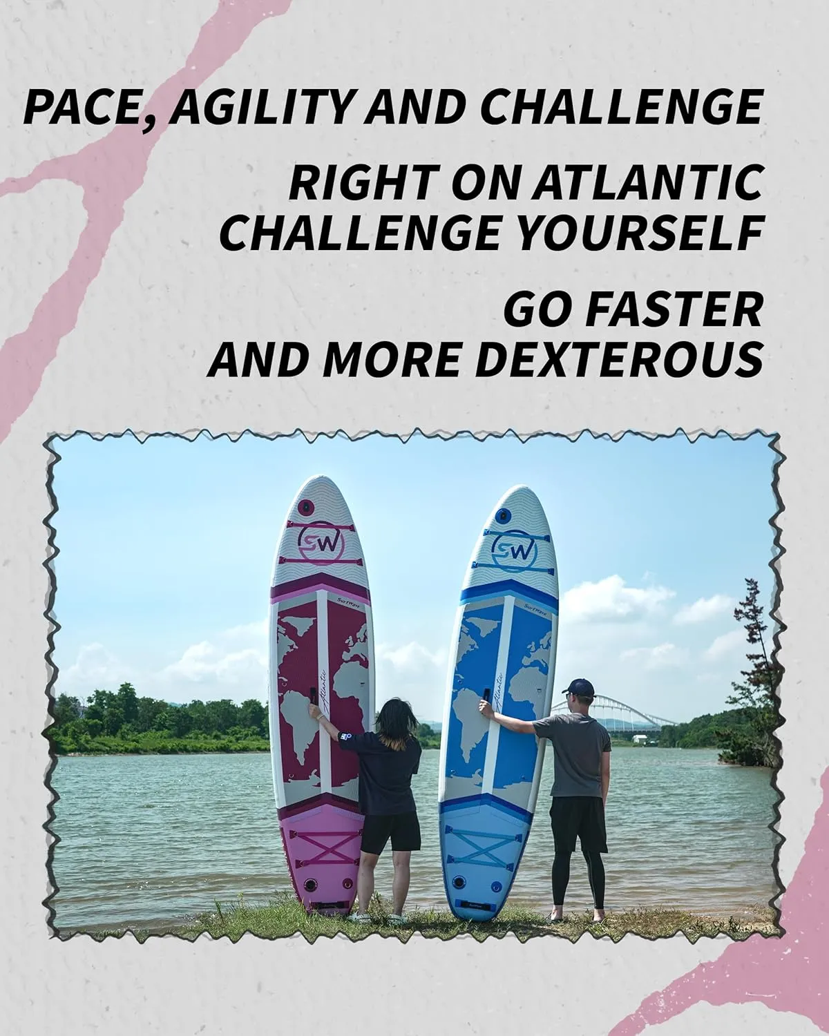 Inflatable Stand Up Paddle Board 11'x34 x6 with Accessories,Blue, Includes SUP Accessories