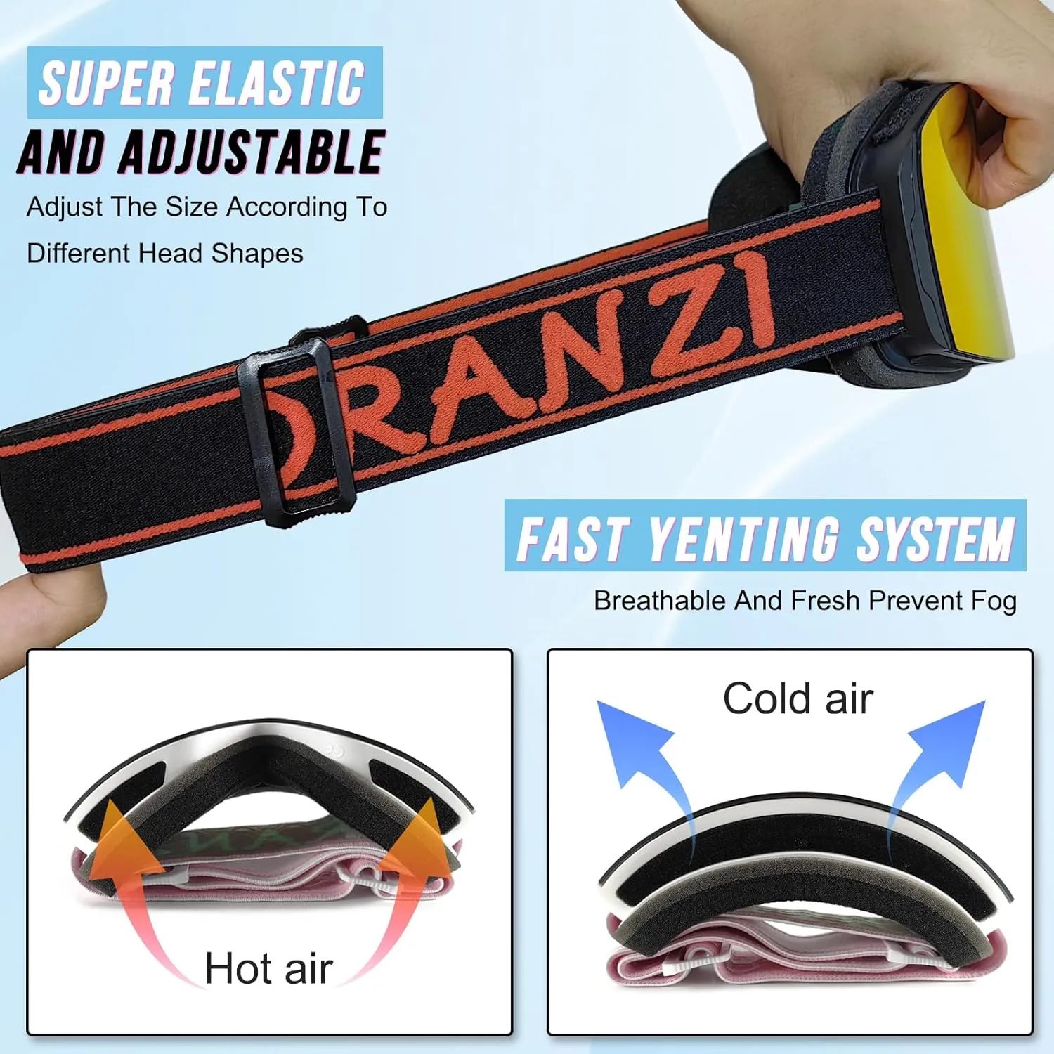 Kids Ski Goggles,Kids Snowboard Goggles for Boys Girls,Ski Goggles for Youth Teens Kids 3-14