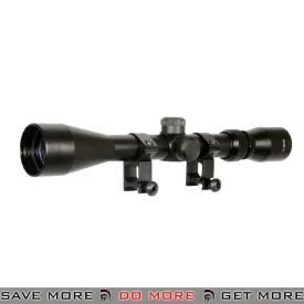 Lancer Tactical Airsoft 3-9x40mm Rifle Scope W/ Mounting Rings Sight Fir Airsoft Training Weapons