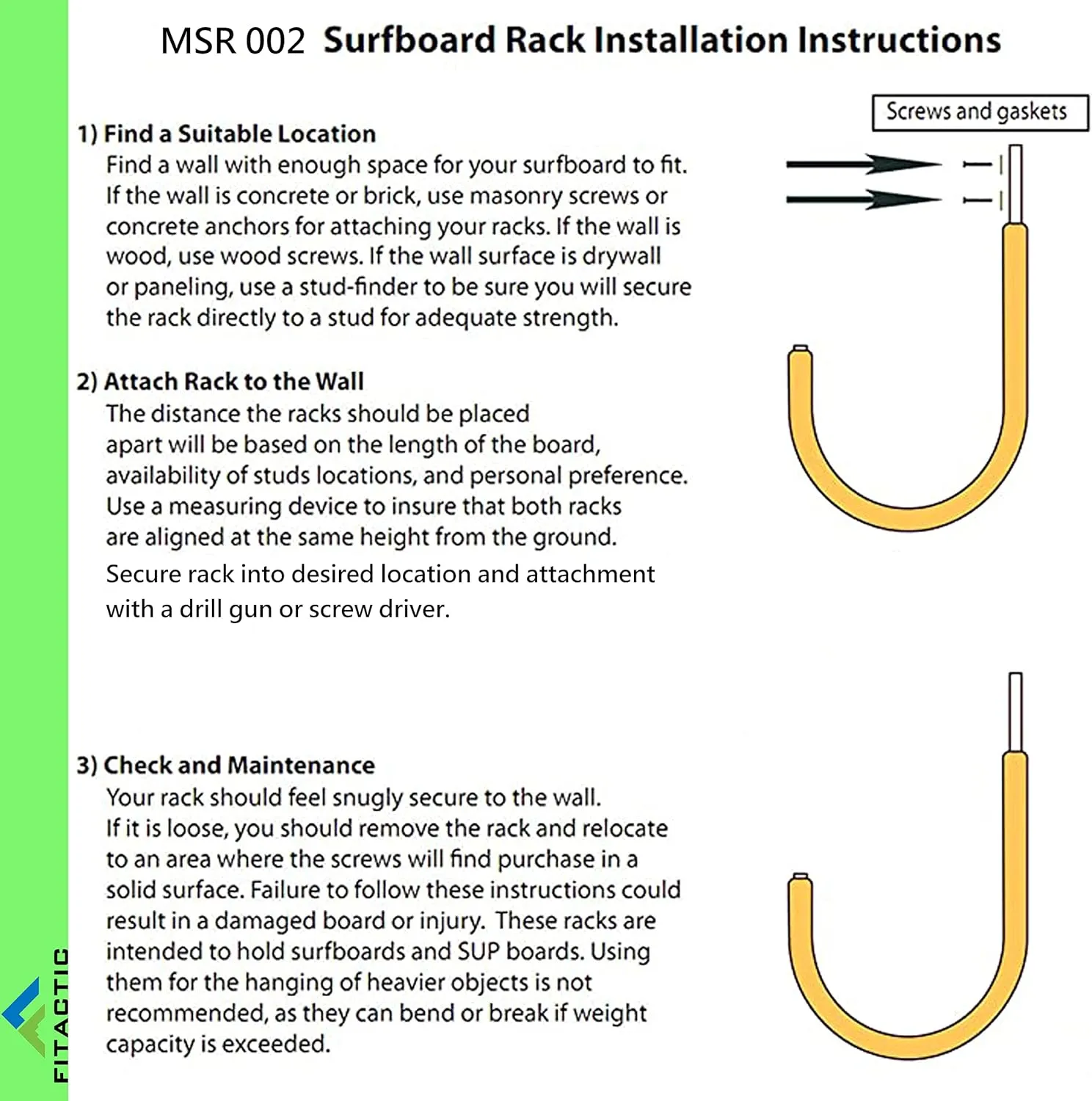 Metal Display Wall Rack Set Ultimate Storage for SUP Boards, Surfboards, Wakeboards, Kiteboards, Snowboards, Longboards, and Shortboards