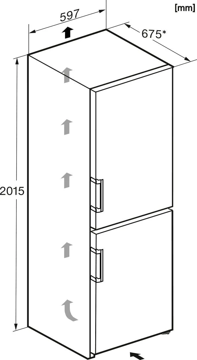 Miele KFN4795DD 372 Litre Freestanding Fridge-Freezer with DailyFresh and NoFrost - BlackSteel Door