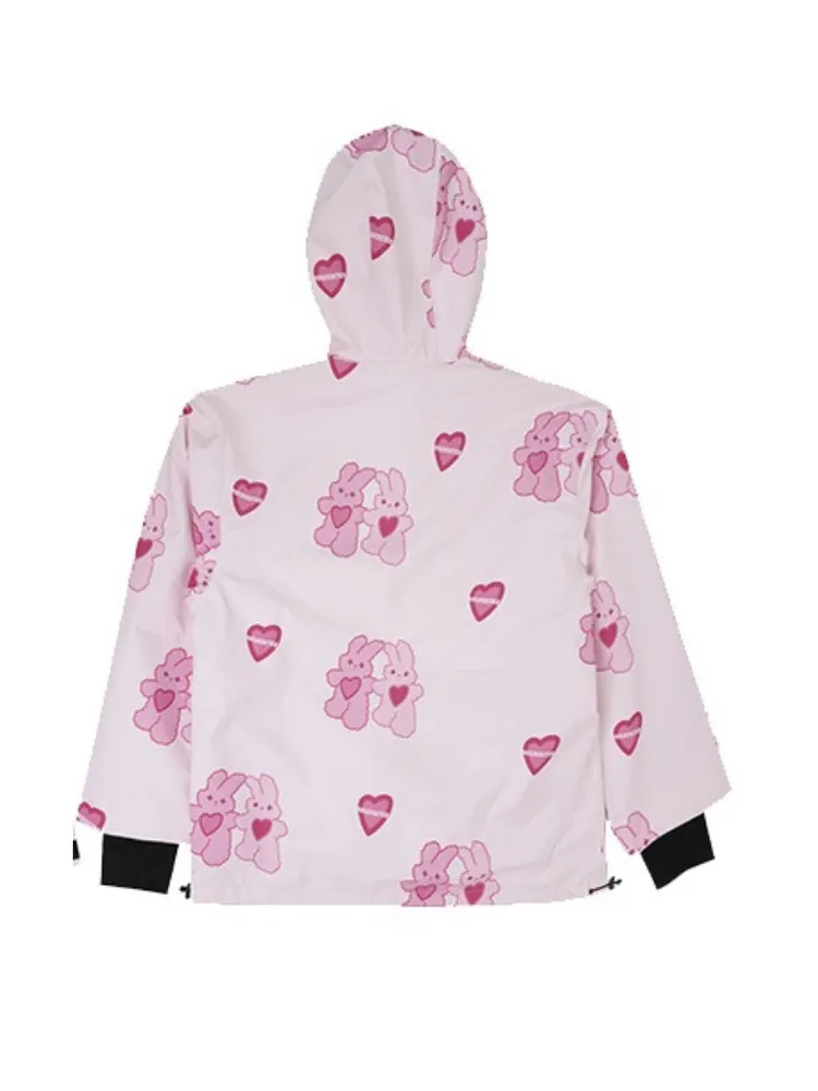 Molocoster Pink Rabbit Fleece Snow Suit - Unisex