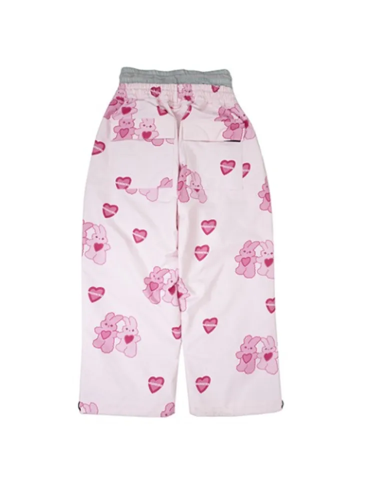 Molocoster Pink Rabbit Fleece Snow Suit - Unisex