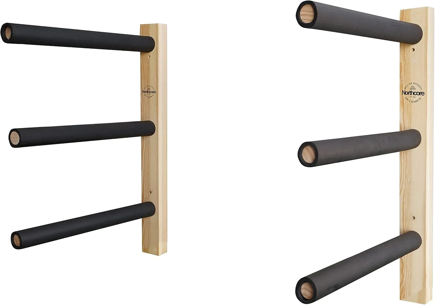 Northcore Wooden Triple Surfboard Rack - One Size - Pine