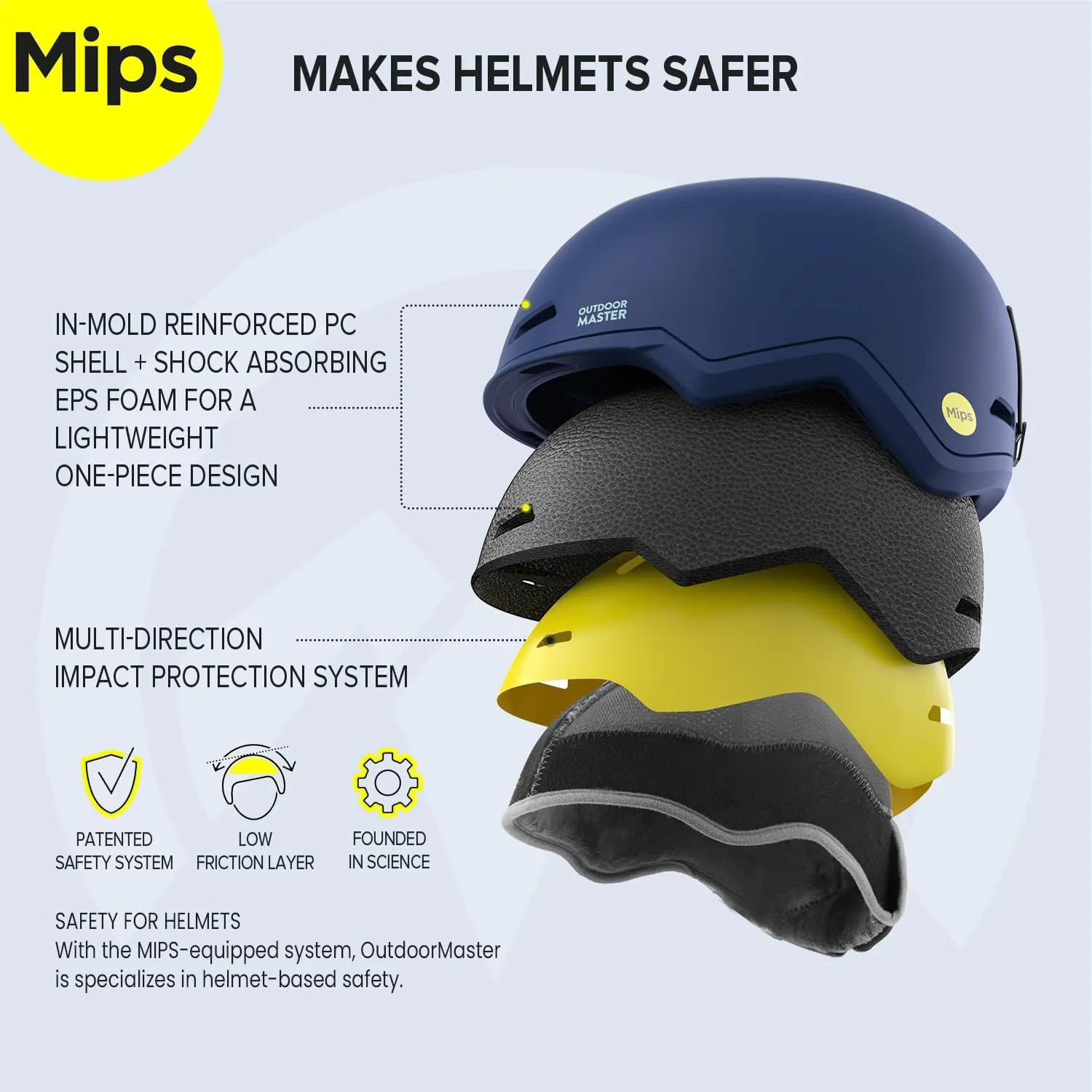 OutdoorMaster Diamond MIPS Ski Helmet - Snow Sport Helmet Snowboard Helmet for Men Women & Youth