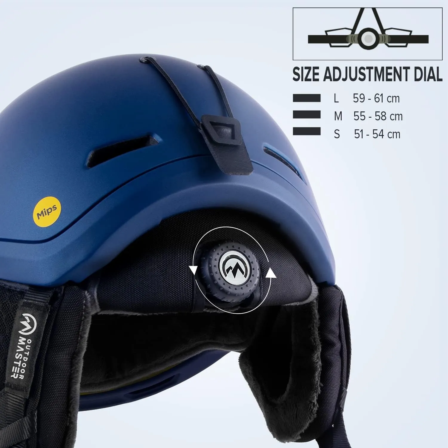 OutdoorMaster Diamond MIPS Ski Helmet - Snow Sport Helmet Snowboard Helmet for Men Women & Youth