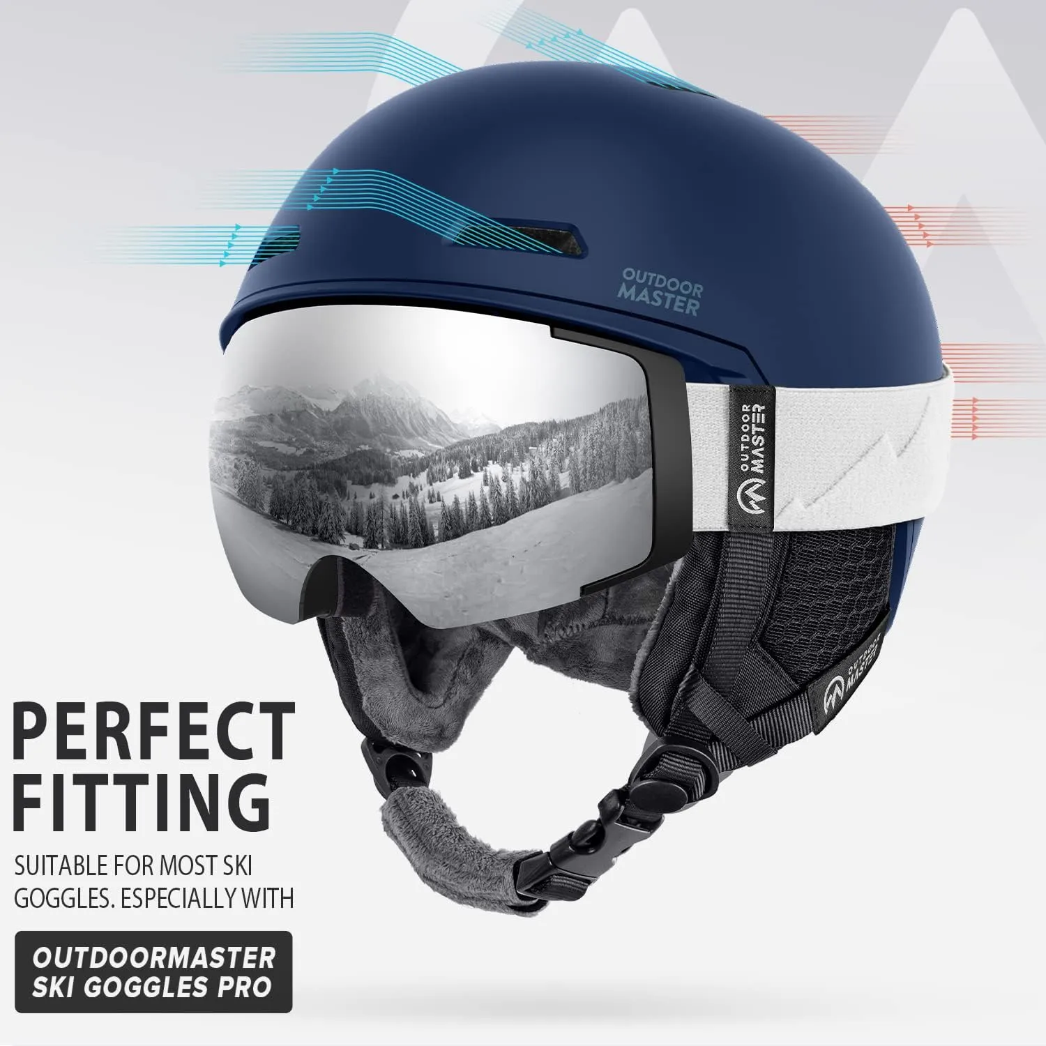 OutdoorMaster Diamond MIPS Ski Helmet - Snow Sport Helmet Snowboard Helmet for Men Women & Youth