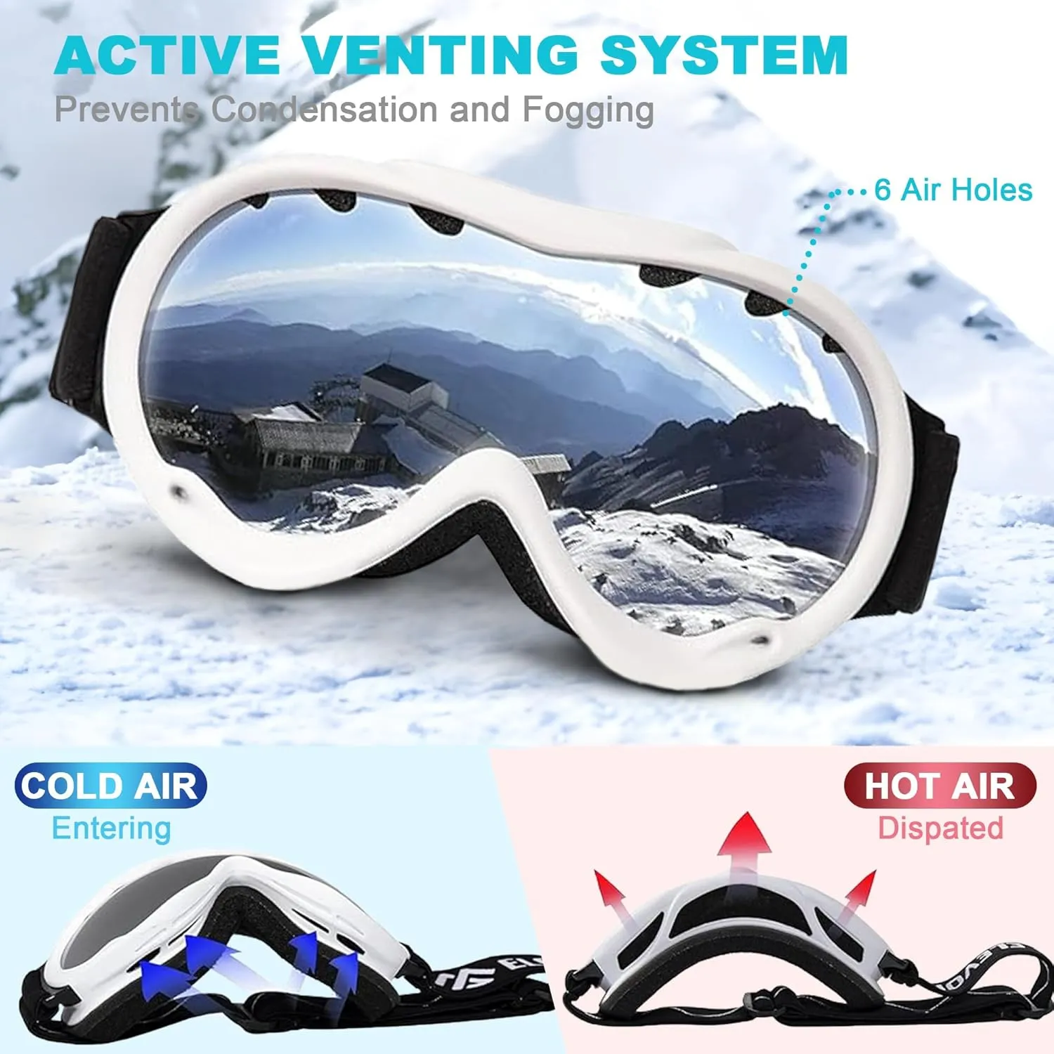 Premium Framed Ski Goggles for Men & Women