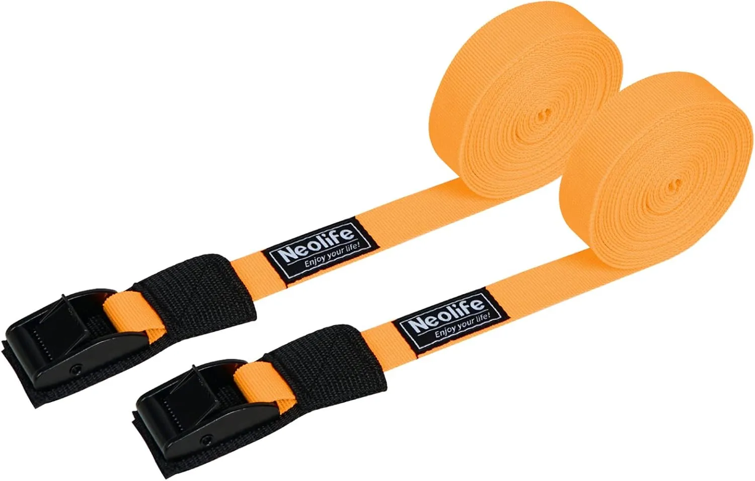 Rack Strap Tie Down Straps for Surfboard SUP Paddleboard Kayak Snowboard and Canoes, 15 Feet (Pair), Black/Yellow/Gray