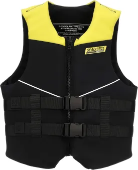 Seachoice Neoprene Multi-Sport Vest, Yellow/Black, Youth Size, Fits 25-29 in. Chest, Coast Guard Type III