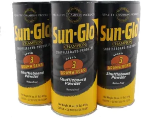 Sun-Glo #3 Speed Shuffleboard Powder Wax - 3 Pack