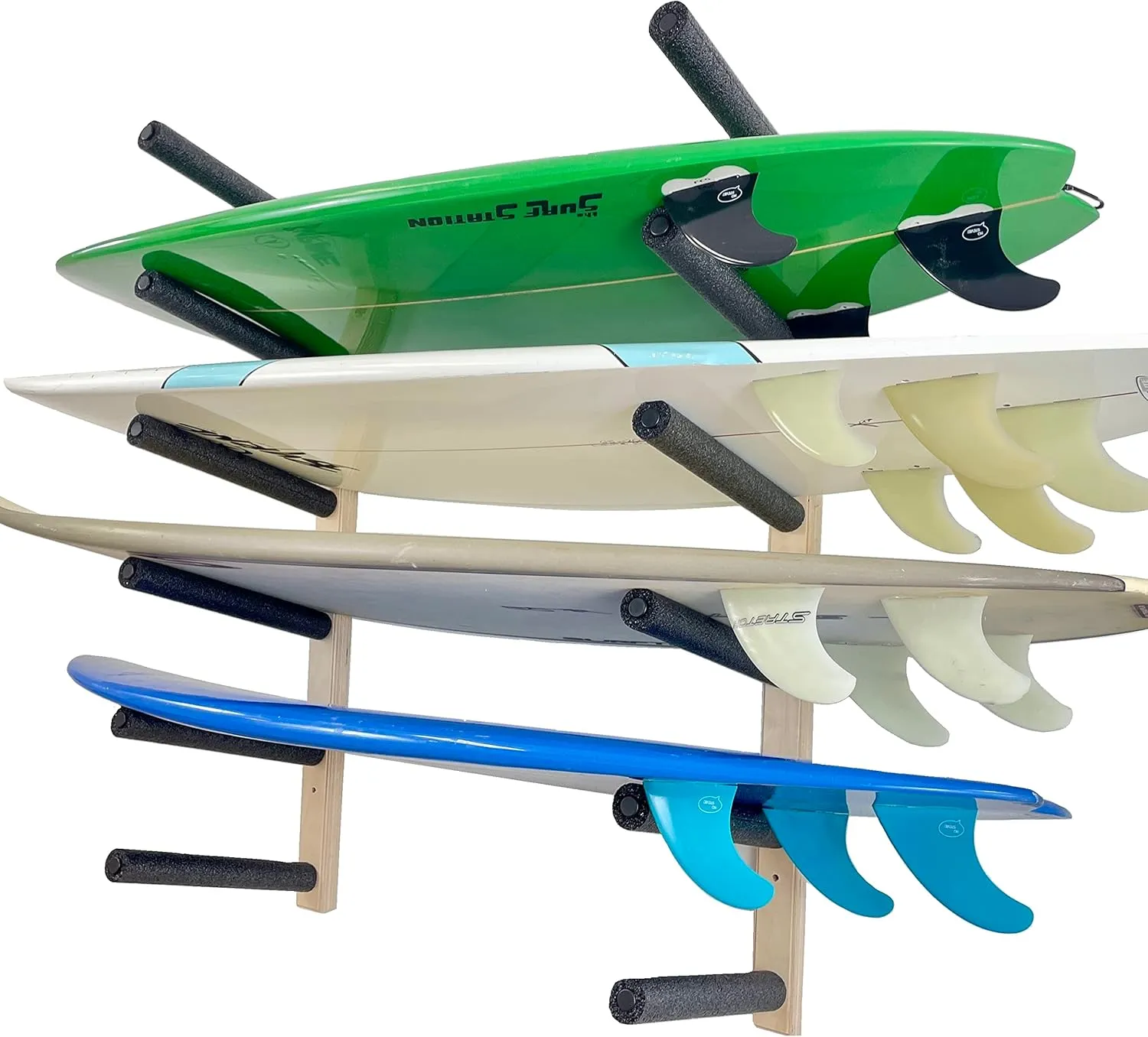 Surfboard Wall Rack - Holds 6 Boards