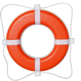 TAYLOR MADE PRODUCTS Vinyl Coated Foam Life Ring with White Grab Lines, White (20")