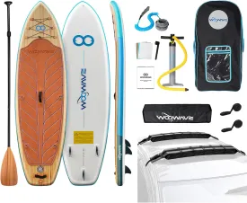 WOOWAVE Inflatable Stand Up Paddle Board 10'234"6" Stable Wide Non-Slip SUP Paddleboard with Durable Accessories Including Pump, 3 Piece Adjustable Paddle, Sup Leash for Adult and Youth